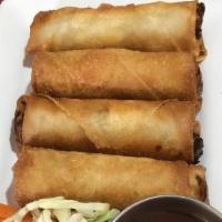 Fried Egg Rolls · Stuffed with mixed vegetable and clear noodles.