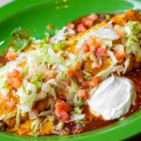 Macho Burrito · A super burrito – flour tortilla filled with choice of meat: ground beef, chicken, shredded ...