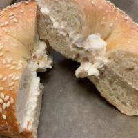 Bagel With Cream Cheese · Toasted bagel with cream cheese (plain, veggie or berry)