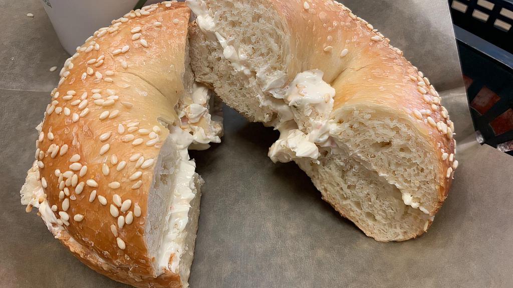 Bagel With Cream Cheese · Toasted bagel with cream cheese (plain, veggie or berry)