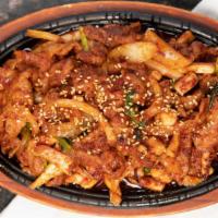 Osam Bulgogi · Spicy. Stir fried pork and squid in spicy sauce.