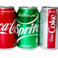 Can Soda · Coke, Diet Coke, Sprite, Squirt