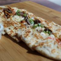 Cubed Meat Pide · Green onions, fresh tomato, green, or red pepper, parsley, dough, cubed meat, tomato paste, ...
