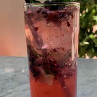 Kiwi Cucumber Splash · Fresh Berries, Basil, Lime, Soda