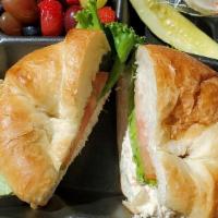 Chicken Salad Sandwich · Chicken salad, lettuce, tomato, your choice of bread.