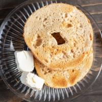 Bagel And Cream Cheese  · toasted whole wheat bagel with a side of cream cheese