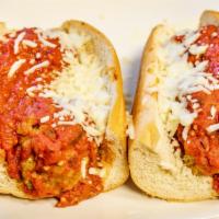 Meatball · Fresh Baked Sub Roll Filled with Large Tender Meatballs Smothered in 
