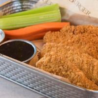 Chicken Tenders · Fried Chicken tenders with sauce choice(tossed or on the side). Comes with carrots/celery an...
