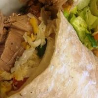 Sonoran Chicken Burrito · Chunky Chicken with Cheese and onions
