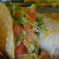 Burrito Taco Deal · Burrito: Red chile or Green chile,  Beef Taco,