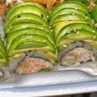 Caterpillar · eel/avocado/cream cheeese/crab salad/eel sauce