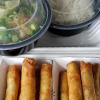 15Pc  Lumpia Family Meal · Feed a Family or Team of (4)
Comes w/2-LRG Sides