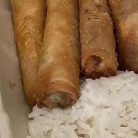 Kids Lumpia Meal · Rice w/2pcs Lumpia.