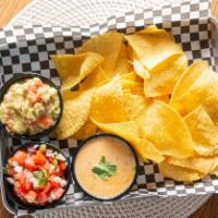 Chips · w/ pico 3 | salsa 3 | guac 6 | queso 6.