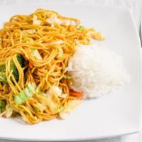 Vegetable Yakisoba · Most popular. Stir fried noodles with cabbage, broccoli, carrot, and mushroom in sweet and s...