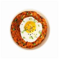 Kimchi Fried Rice · Stir chicken fried rice with vegetables and kimchi base.