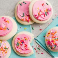 Frosted Sugar Cookies (10Ct) · Pink frosted, soft, and delicious.