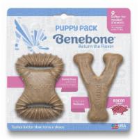 Benebone Toy - Puppy Small Bacon Wishbone & Dental Chew · 2 Pack.