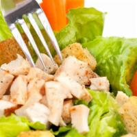 Fresh Chicken Caesar Salad  · Fresh Salad prepared with Lettuce, Grilled chicken, Parmesan cheese, croutons, and Caesar dr...