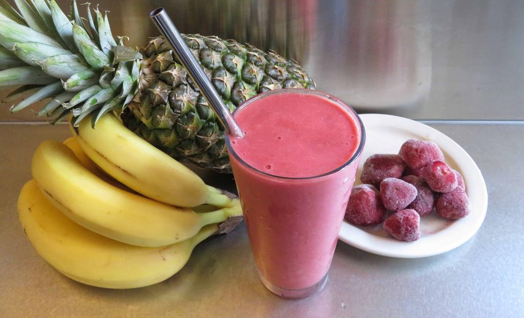 William · 16 ounce. Strawberry, banana, pineapple, and nonfat frozen yogurt.
