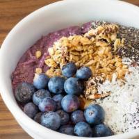 14'Er Bowl · Organic Acai blended with coconut milk and banana topped with fresh blueberry, organic chia ...