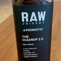 Raw Juice - The Cleanup 2.0 · Cold Pressed Lemon, Coconut Nectar, Lavender Oil, Activated Charcoal, Bentonite Clay, and ve...