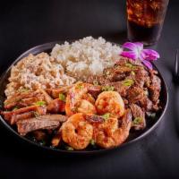 3 Meat Plate · Choose up to 3 Meats- White or Brown Rice? Mac or Green Salad?