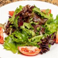 Insalata Mista · Organic greens and tomatoes in balsamic vinaigrette.