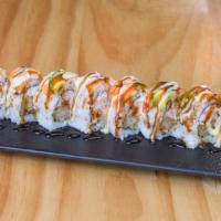 Shrimp Killer Roll · In: Shrimp tempura, cucumber, crab mix
Top: Cooked shrimps, avocado
Sauce: Wasabi mayo, eel ...