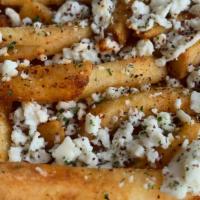 Palms Feta Fries · Our French fries with feta cheese, olive oil and seasonings.