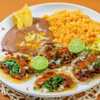 Taco Plate · Five tacos. 1 or 2 meat choice.