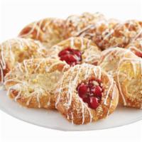 Danish Assorted (10 Ct) · Combination of bear claw, cheese danish, and fruit filled danish.
