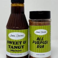 Bbq Fun · Get the perfect combo with James' Gourmet Sweet & Tangy BBQ sauce and All Purpose Rub!