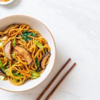 Tofu Chow Mein · Excellent egg noodles and tasty tofu stir-fried with mixed veggies and a sweet and savory sa...