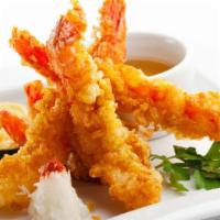 Tempura Shrimp (3 Pieces) · Fulfilling shrimp made with a light, crispy, golden fried tempura batter.