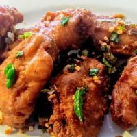 Chicken Wings (6) · battered and deep fried