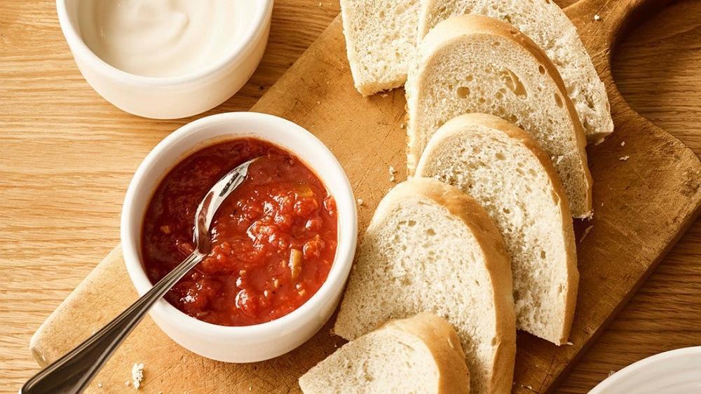 Bread And Dipping Sauce Trio · Enjoy our warm bread with a trio of made-from-scratch sauces including Alfredo, Marinara and Sugo Rosa tomato cream