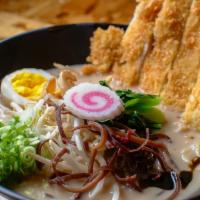 Tonkotsu Chicken · Ramen noodle, pork base, chicken tender chashu, wood ear mushrooms, bamboo shoots, bok choy,...