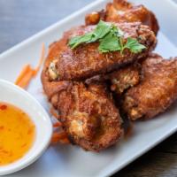 Chicken Wings (4) · Lightly seasoned and fried chicken wings.