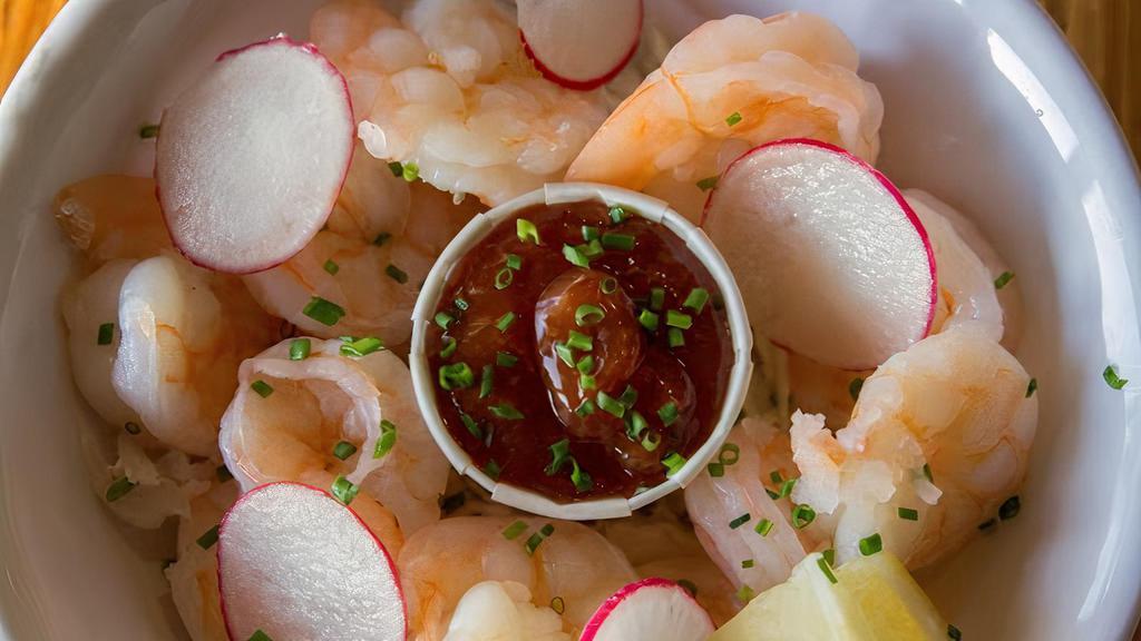 Chilled Cocktail Shrimp · Lightly Poached Shrimp with our Signature Rooster Cocktail Sauce. (If you like it spicy, select our 5 Alarm Cocktail sauce from the side sauces menu)