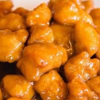Spicy Orange Chicken · Spicy. White meat chicken chunk battered and fried, then drizzled over with our chef’s spicy...