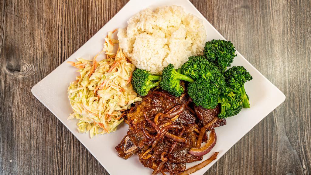 Beef Short Ribs · Comes with rice and salad.
