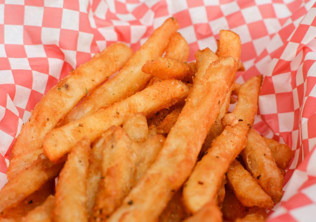 Crispy Fries · Choice of Cajun, lemon pepper, or plain.