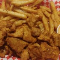 Gator Nuggets Basket · Breaded and fried served with Cajun mayo.