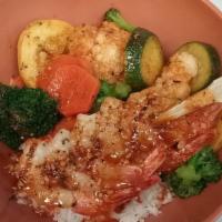 Grilled Shrimp Angry Lunch Bowl · 