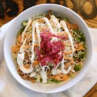 Burrito Bowl · Bowl with your choice of one our delicious meats, with pinto or black beans & rice & fresh v...