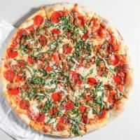 Brooklyn Family · Pepperoni, sausage and fresh basil – our pie of choice, don’t be surprised if the kitchen st...