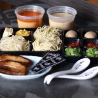 🔴Miso Ramen Kit🍳 · Cook at home. 
*your choice of 2 miso ramen broth.(miso, spicy miso)
*2 fresh noodles.
*2 se...