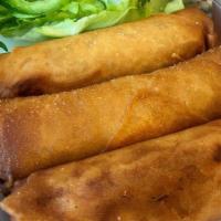 Egg Rolls (Veggie) · Made with carrots, onions, and clear noodles. Served with sweet and sour sauce.