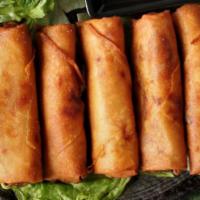 Egg Rolls (Shrimp) · Made with carrots, onions, and clear noodles. Served with sweet and sour sauce.